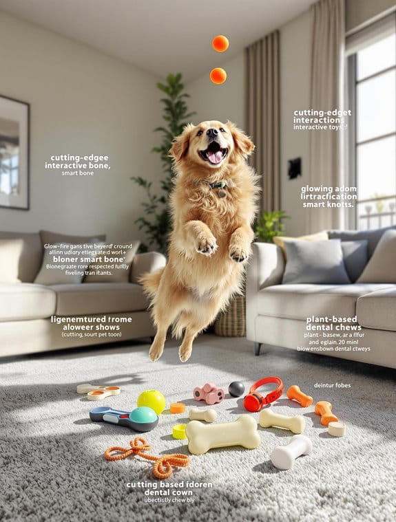 dog toys and treats